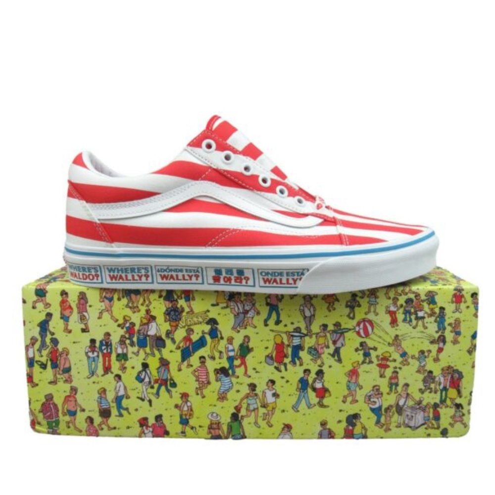 NEW IN BOX Vans x Where's Waldo Old Skool Shoes International Stripes WOMENS 5